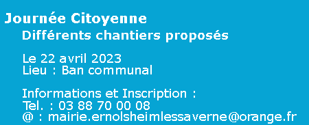 Journée Citoyenne 22 avril 2023